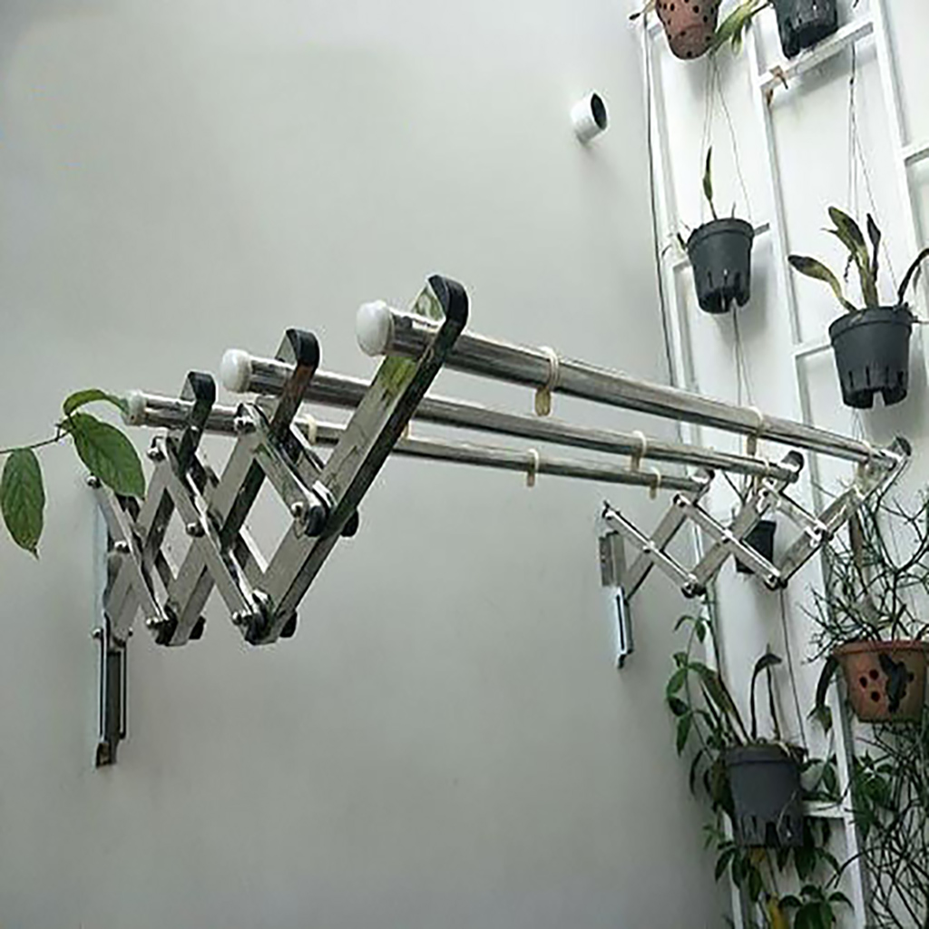 Giàn Phơi Xếp Ngang Inox Tay Đôi