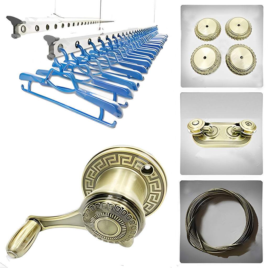 Giàn Phơi Bộ Tời Cáp Chống Rối